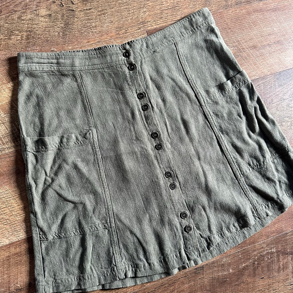 Women's Universal Thread Green A-Line Skirt M